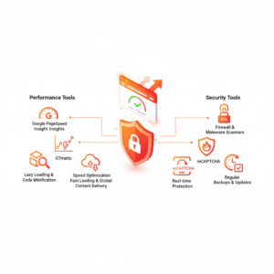 Performance & Security Tools for Website Design & Development Service