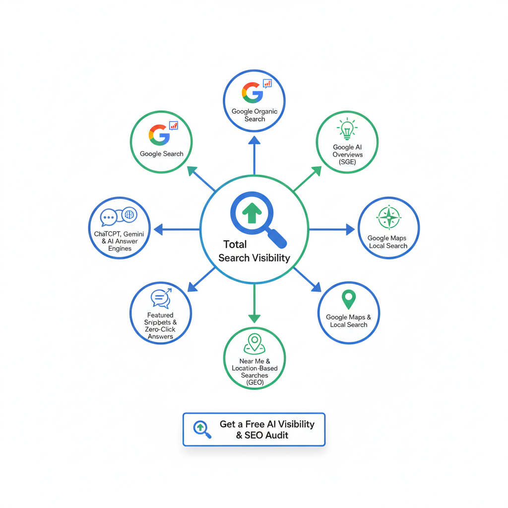 Total Search Visibility in All Models & Search Engine